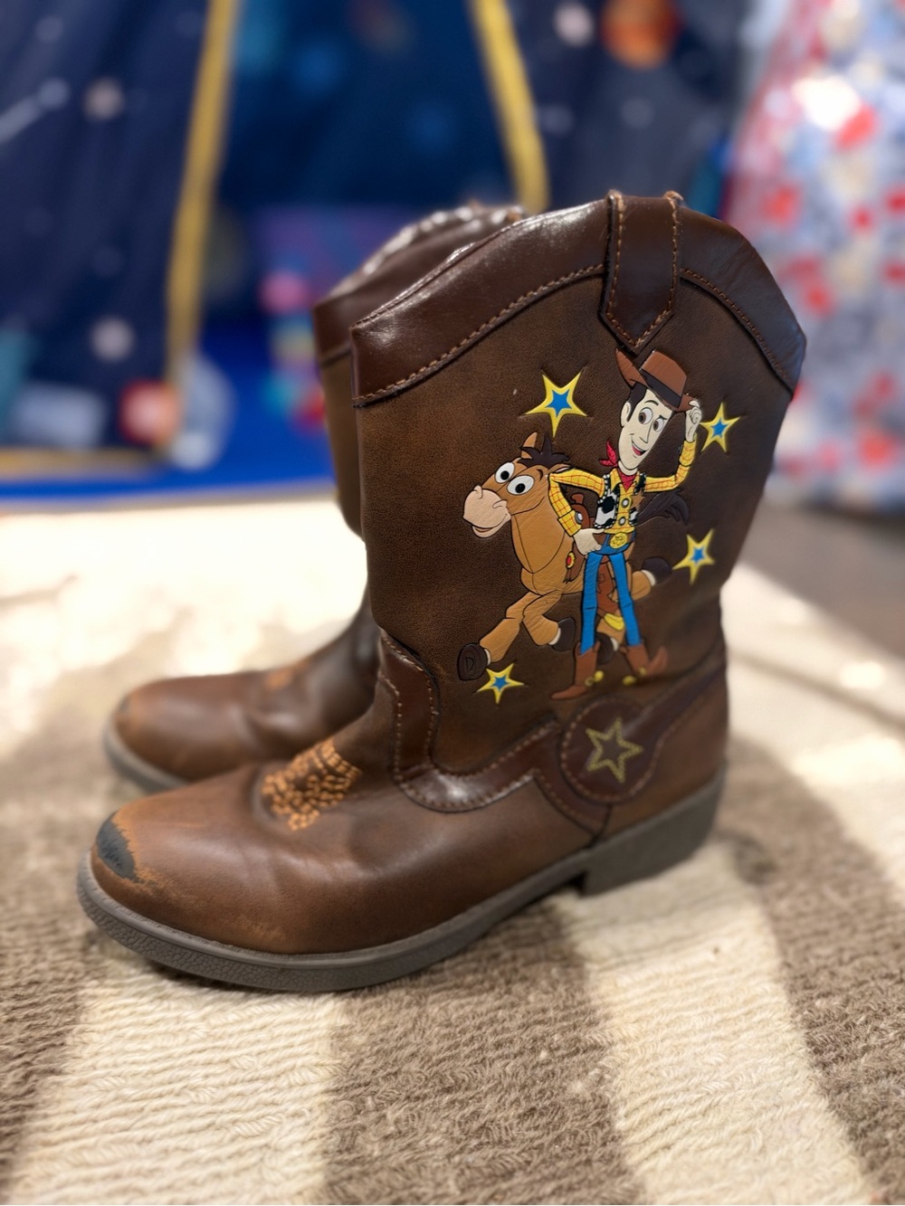 Disney Pixar Toy Story Brown Woody Cowboy Boots